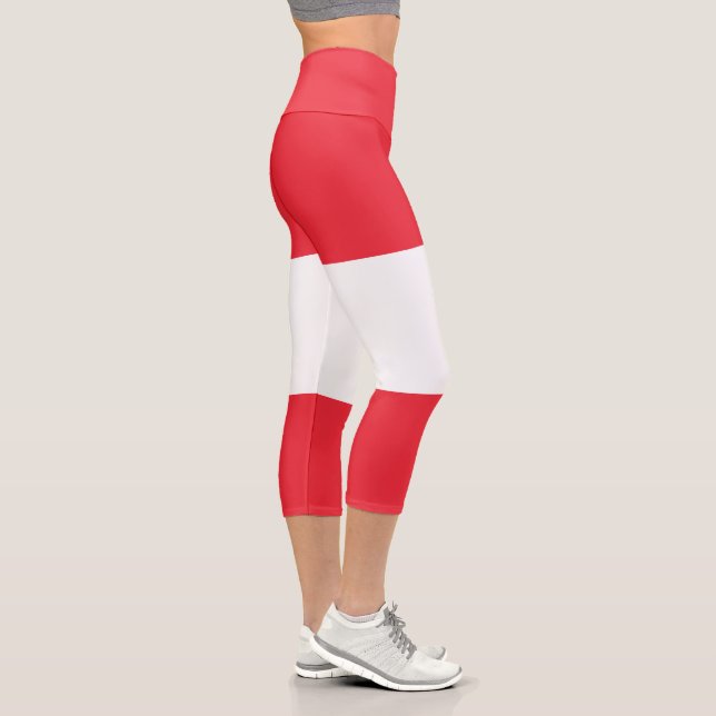 Leggings Capri Drapeau patriotique autrichien (Droite)