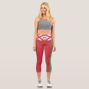 Leggings Capri Drapeau patriotique biélorusse