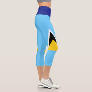 Leggings Capri Drapeau Sainte-Lucie Indépendance de Sainte-Lucie