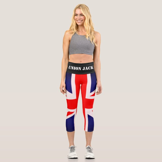 Leggings Capri Drapeau Union Jack Pantalon de yoga (Recto)