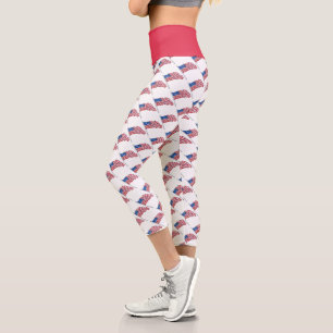 Leggings Capri Drapeaux américains