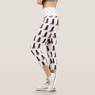 Leggings Capri Drôle Allons-y ! Promener un Affenpinscher (Noir N