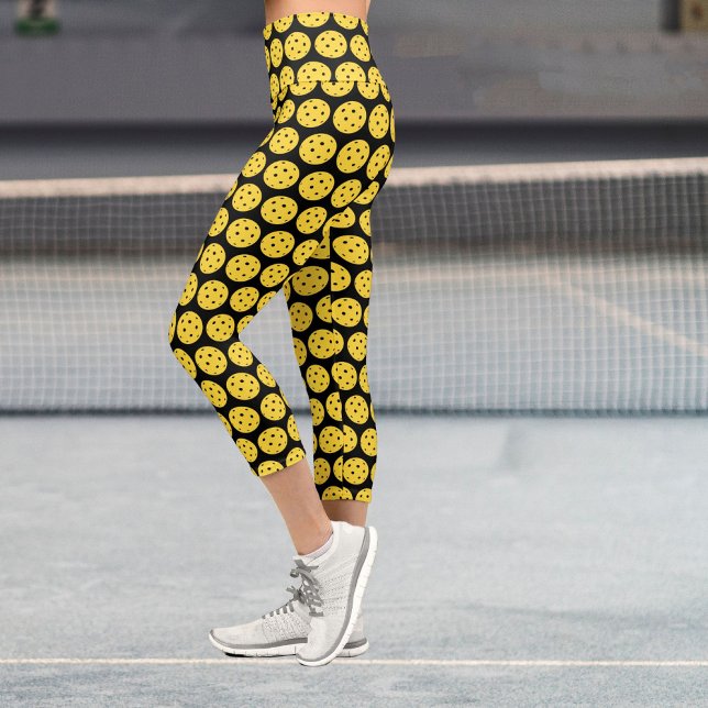 Leggings Capri Drôle joueur de Pickleball Motif de Pickleball Noi (Créateur téléchargé)