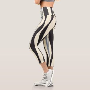 Leggings Capri Ebb et flux en noir, gris et crème