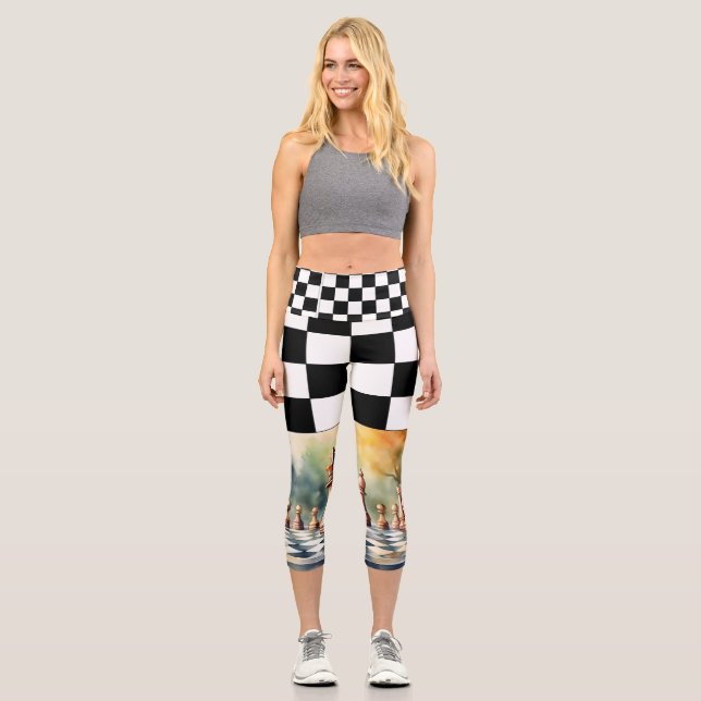 Leggings Capri Échecs (Recto)