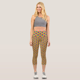 Leggings Capri Échelle de sirène arc en arc