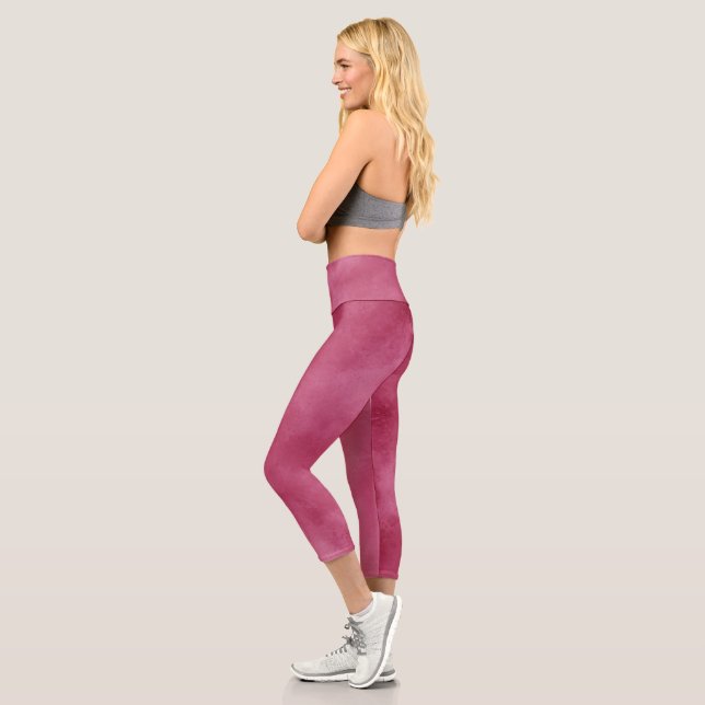 Leggings Capri Effet nuage tempête élégant Burgundy Blush (Gauche)