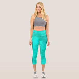 Leggings Capri Effet nuage tempête élégant Vert