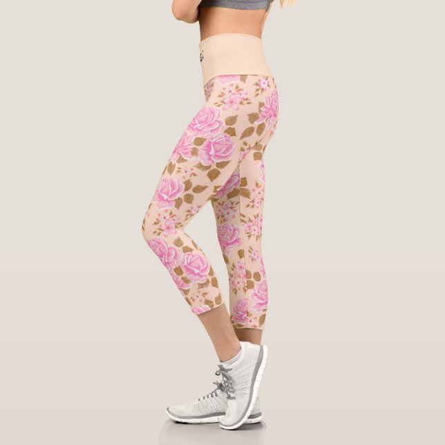 Leggings Capri Élégant Moderne tendance Floral (Gauche)