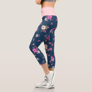 Leggings Capri Élégant Moderne Vintage tendance Floral