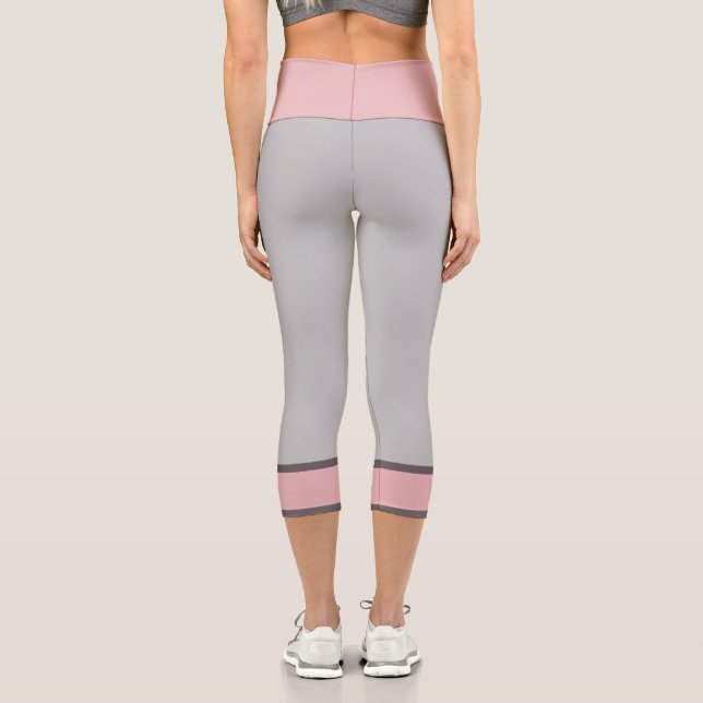 Leggings Capri Élégante Fille rose gris clair (Verso)