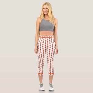 Leggings Capri Elément Art déco en jambières capri oranges