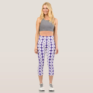 Leggings Capri Éléments Art déco dans violet profond
