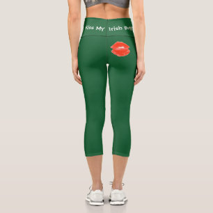 Leggings Capri Embrasse Mon Cul Irlandais St Patricks Capris Tail
