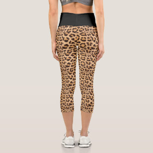 LEGGINGS CAPRI EMPREINTE DE LÉOPARD CAPRI YOGA PANTS LEGINES