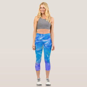 Leggings Capri Encre alcool Bleu Tourbillon