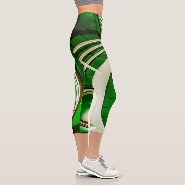 Leggings Capri Escalier vert circulaire (Droite)