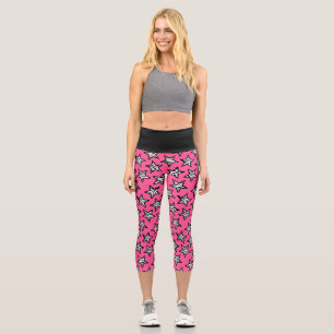 Leggings Capri Étoiles rose Zèbre