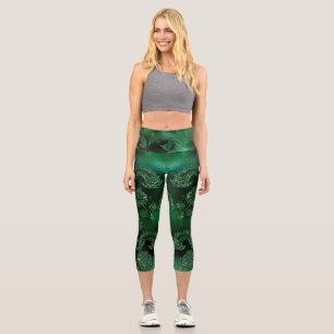 Leggings Capri Excellente impression de tatouage bleu
