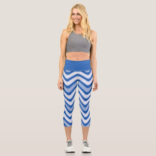 Leggings Capri Exercice de yoga Motif de Chevron à l'élégance ble