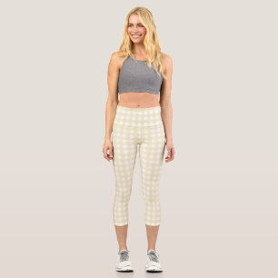 Leggings Capri F & L En vichy jaune