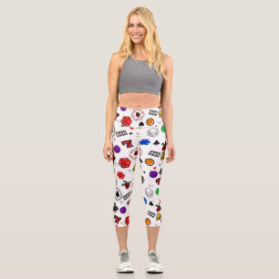 Leggings Capri Fentes de jeu Machine à fruits Bars Lucky Sevens S