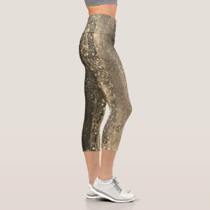 Leggings Capri Fête de la disco de bronze de la Girly
