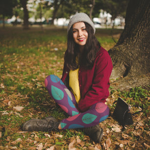 Leggings Capri Feuilles de chute rétro