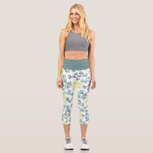 Leggings Capri Feuilles de Ginkgo