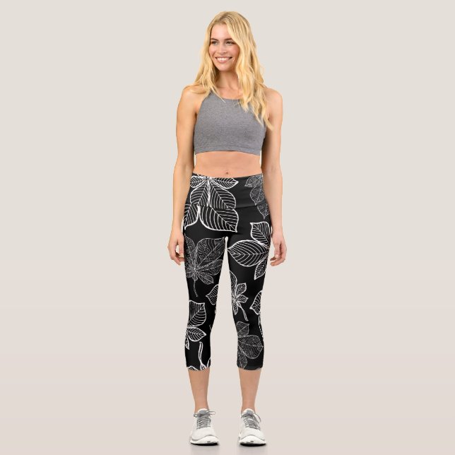 Leggings Capri Feuilles stylisés 3 (Recto)