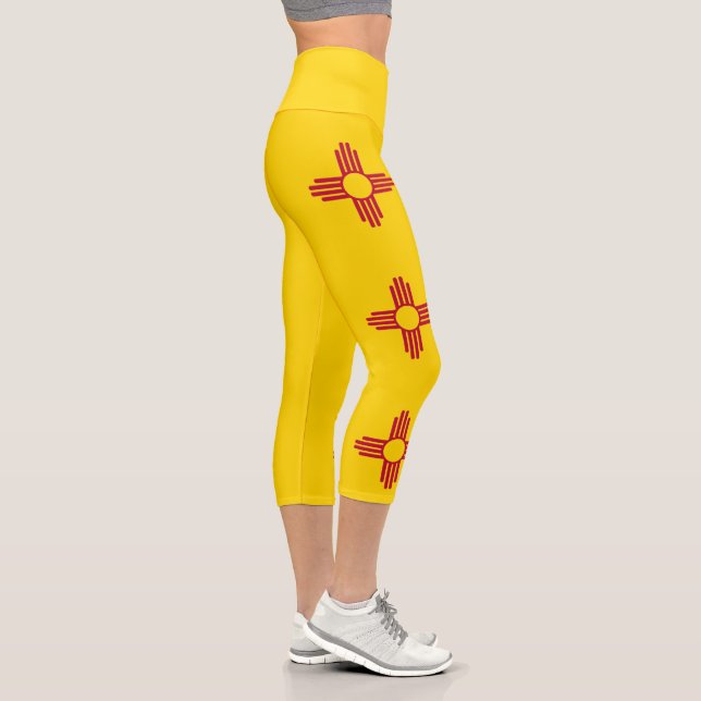 Leggings Capri Flag du Nouveau-Mexique (Droite)