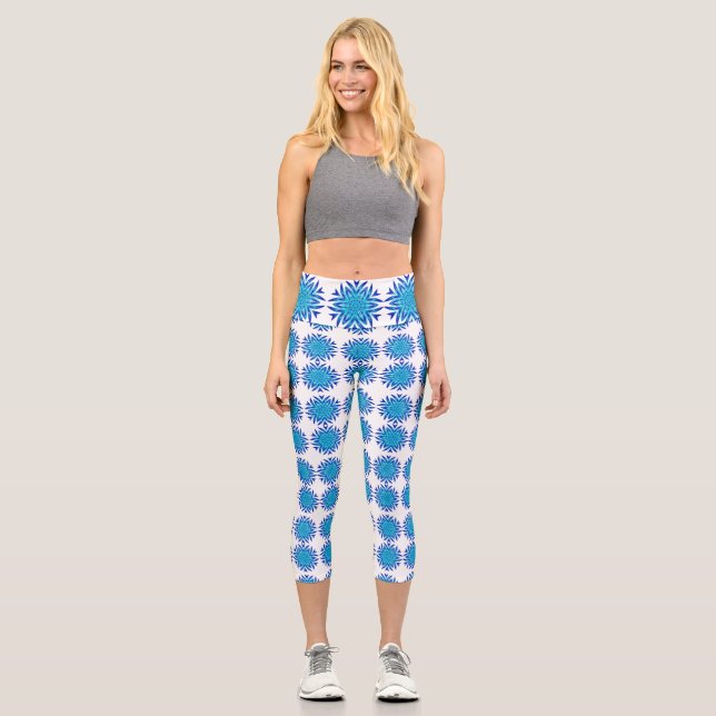 Leggings Capri Flake motif Haut taille (Recto)