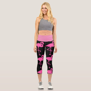 Leggings Capri Flamant rose ROSE CAPRI YOGA LEGINGS PANTS