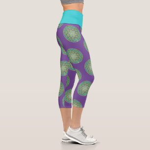 Leggings Capri FLEUR DE VIE - Conception de Géométrie Sacrée 1
