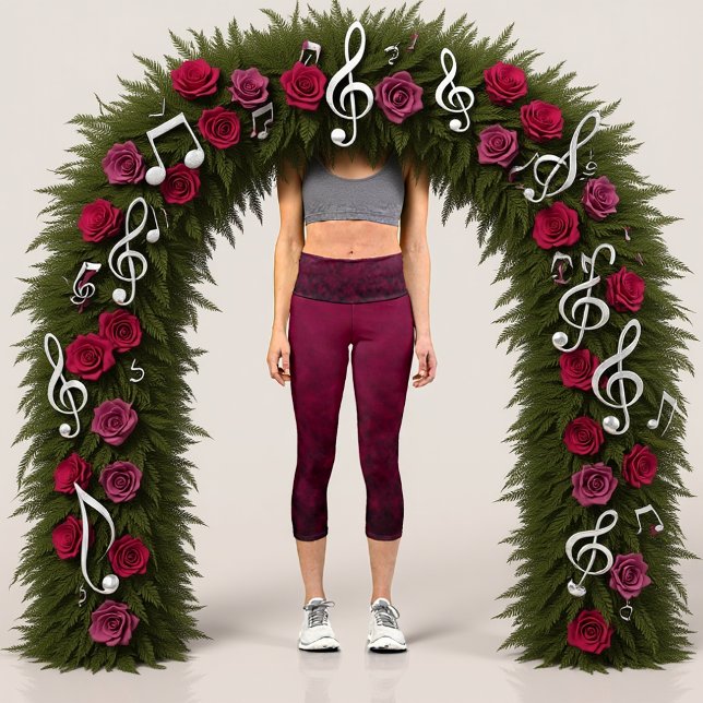 Leggings Capri Fleur Écrasée (Créateur téléchargé)