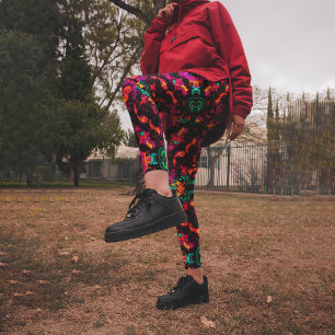 Leggings Capri Floral Abstrait