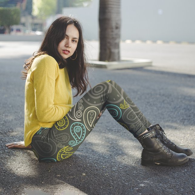 Leggings Capri Floral Paisley (Créateur téléchargé)