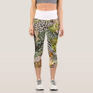 Leggings Capri Forêt abstraite colorée