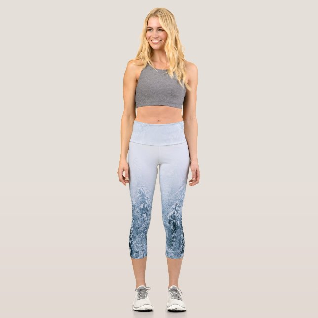 Leggings Capri Forêt d'épinette de hêtre recouverte de neige dans (Recto)
