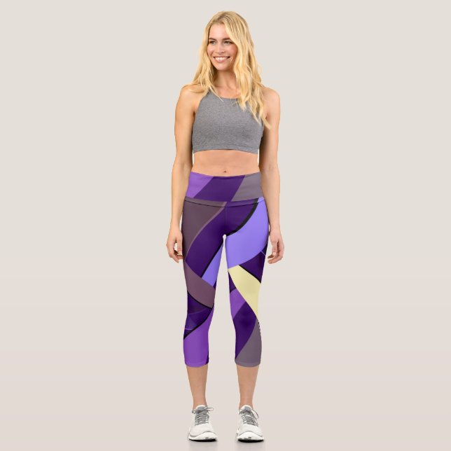 Leggings Capri Forme géométrique Abstraite 5 (Recto)