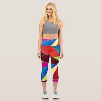 Leggings Capri Formes géométriques colorées