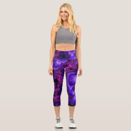 Leggings Capri Fractal de fleurs Capris