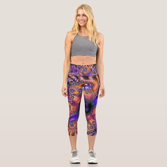 Leggings Capri Fractures galactiques (Recto)