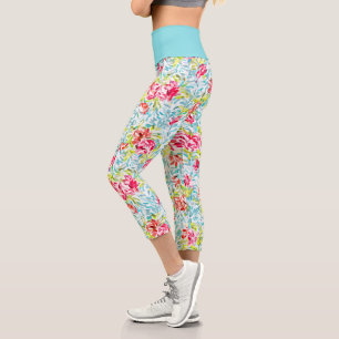 Leggings Capri Funky Summer Colours Peinture Splatter Art Motif