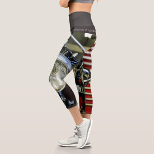 Leggings Capri Garage moto rouge Motorbike