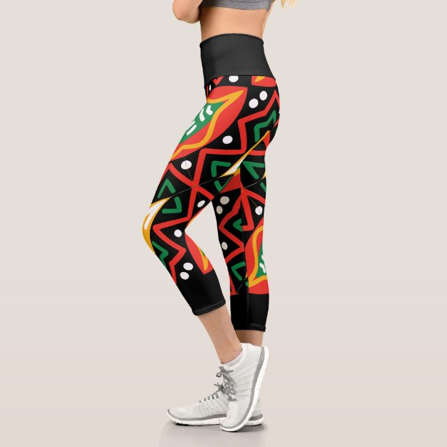 Leggings Capri Géographie du Mois de l'histoire noire (Gauche)