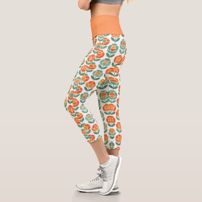Leggings Capri Geometric Rose Love (Gauche)