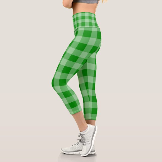 Leggings Capri Gingham- | Zazzle_Growshop. (Gauche)