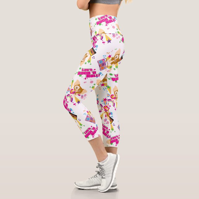 Leggings Capri Gizmo | Motif Rock 'n Roll (Gauche)