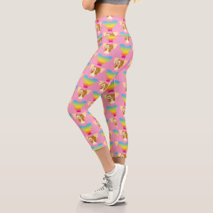 Leggings Capri Gizmo Rainbow Pattern